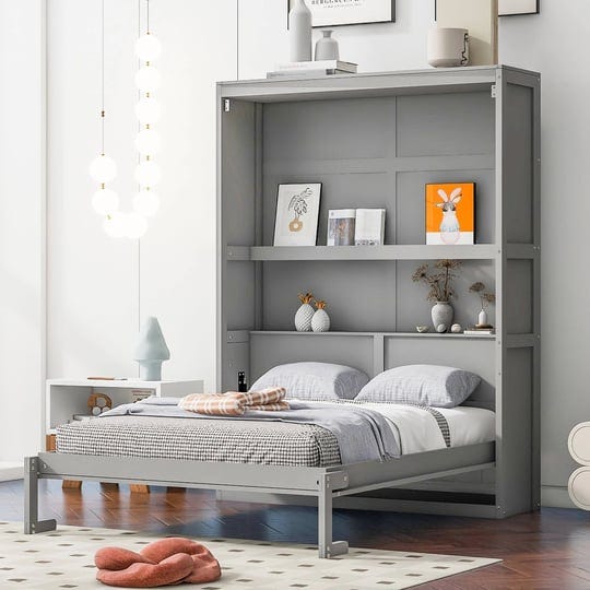 queen-size-murphy-bed-wall-bed-with-shelves-grey-1