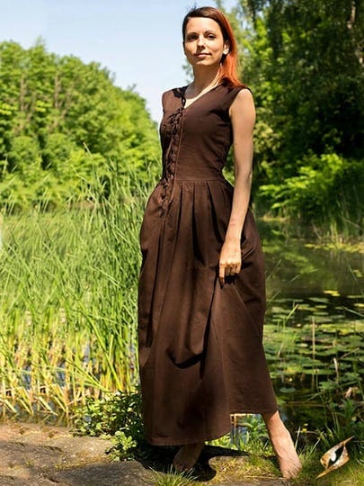 epic-armoury-womens-heavy-cotton-peasant-dress-in-dark-brown-size-medium-by-medieval-collectibles-1