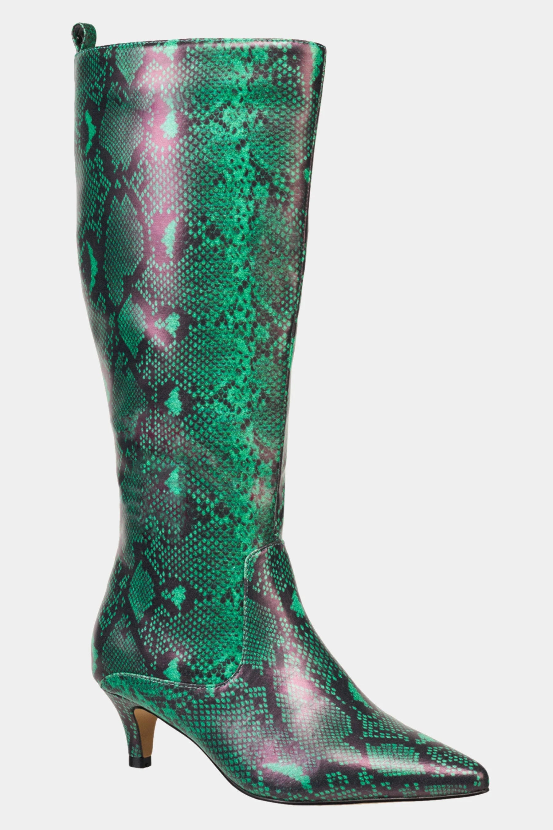 French Connection Darcy Snake Print Pointed Toe Boots - Chic and Comfy | Image