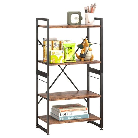 azheruol-4-tiers-bookshelf-adjustable-shelf-organizer-rustic-brown-small-bookcase-for-small-spaceind-1