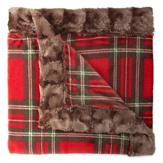 cuddl-duds-printed-flannel-fleece-throw-with-faux-fur-trim-red-plaid-1