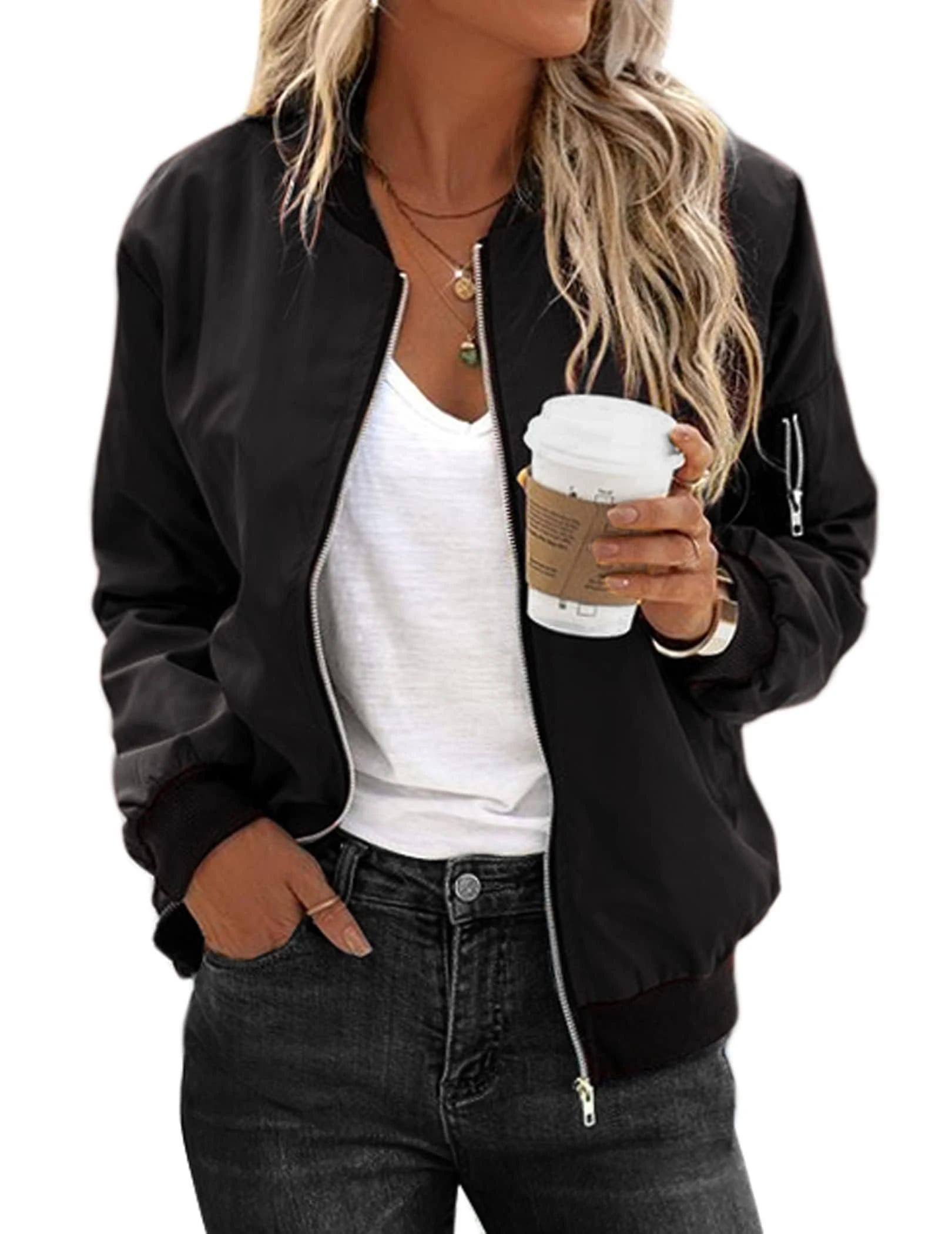 Classic Quilted Bomber Jacket for a Stylish Look | Image