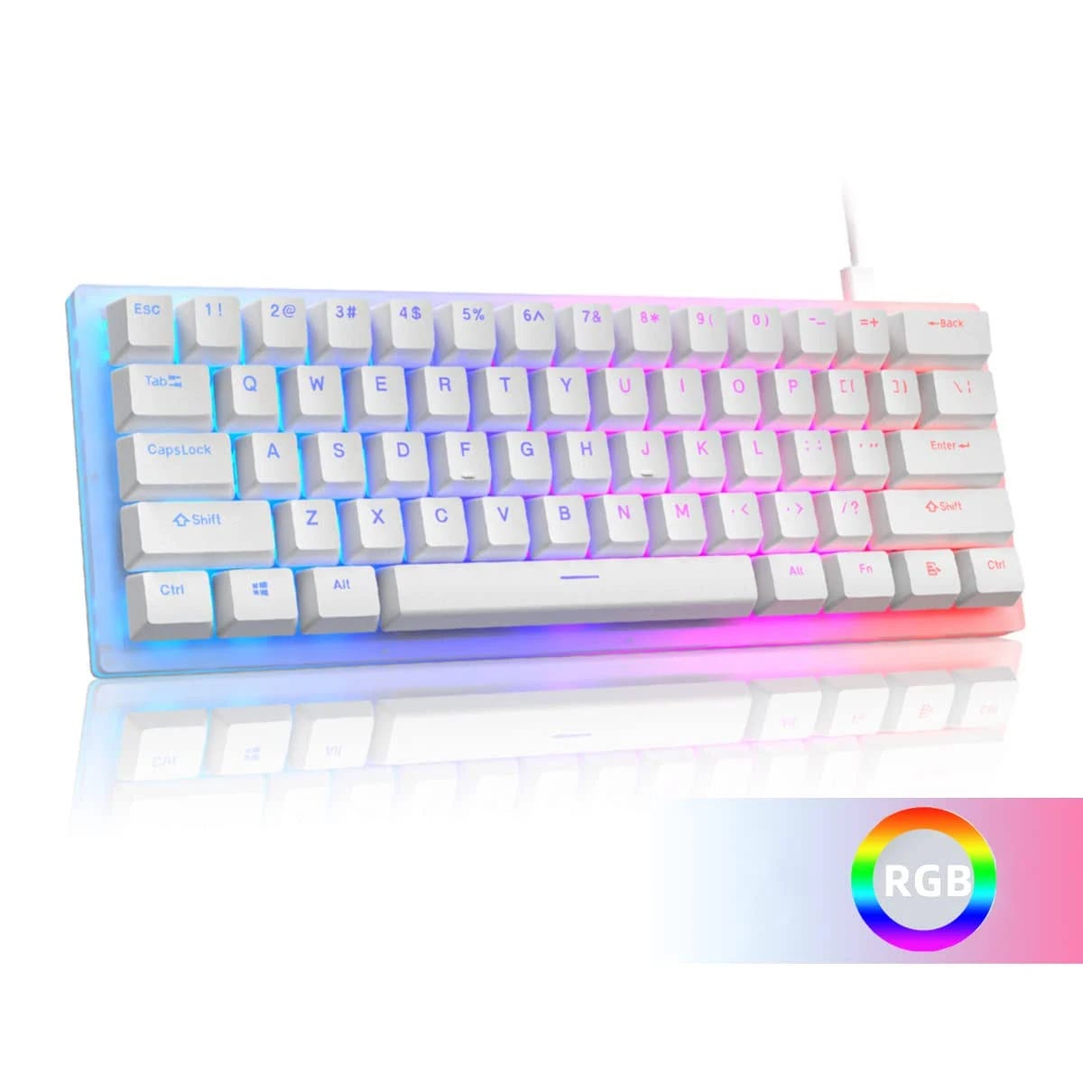 Womier K61: Customizable Hot-Swappable Gaming Keyboard with RGB Lighting | Image