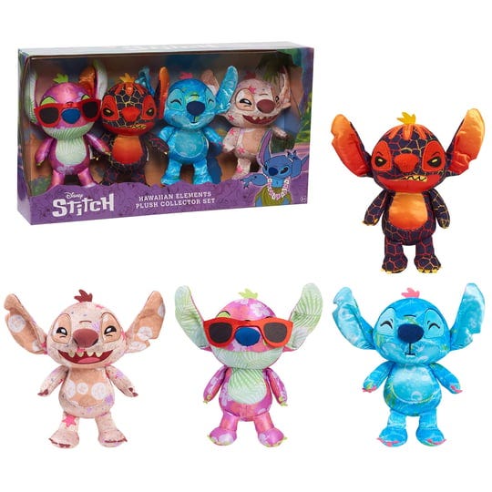 stitch-disney-hawaiian-elements-plush-stuffed-animals-collector-set-officially-licensed-kids-toys-fo-1