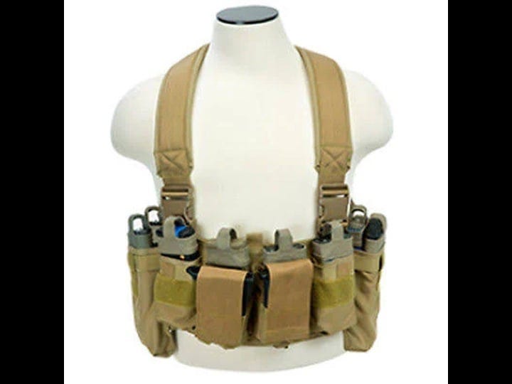 ncstar-tactical-vest-ultimate-chest-rig-with-magazine-pouches-tan-1