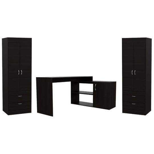 home-square-3-piece-set-with-2-armoires-and-home-office-desk-in-black-wengue-2576370-pkg-1