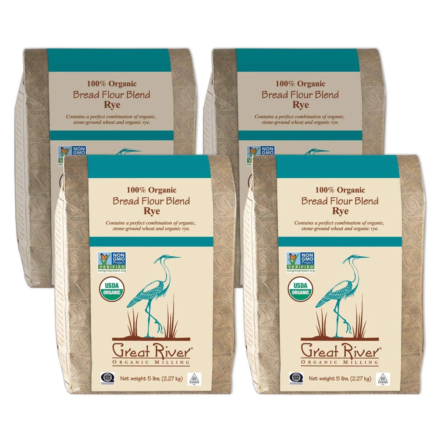 Great River Organic Milled Rye Flour Pack of 4 | Image