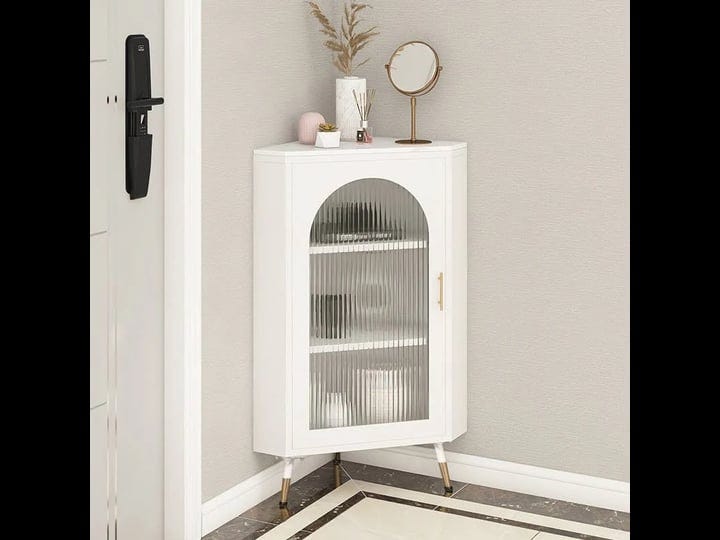modern-white-corner-floor-display-cabinet-with-storage-fluted-glass-door-shelves-faux-marble-top-1
