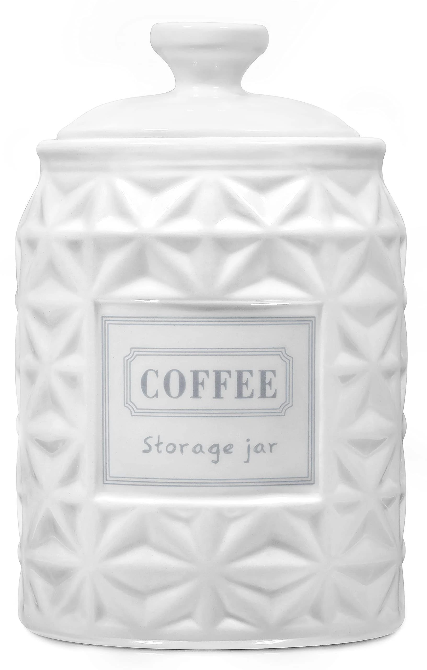 TAWCHES Airtight Ceramic Coffee Canister for Ground Coffee | Image