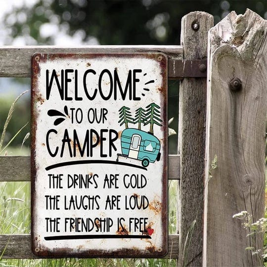 camper-decor-metal-tin-sign-cabin-decor-welcome-to-our-camper-1