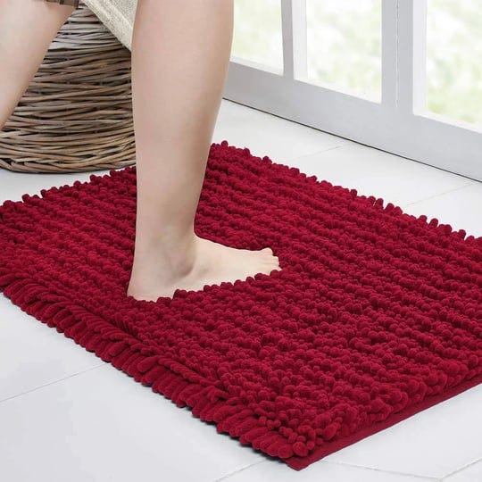 walensee-bathroom-rug-non-slip-bath-mat-32x20-inch-red-water-absorbent-super-soft-shaggy-chenille-ma-1