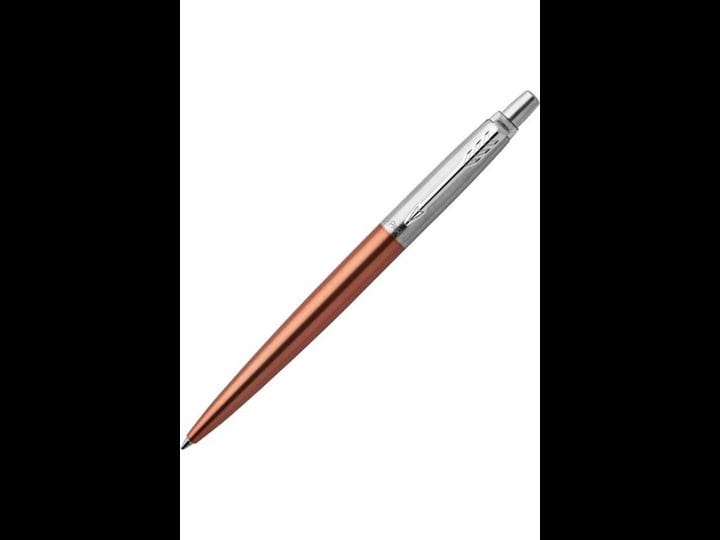 parker-jotter-orange-ct-st-steel-body-ballpoint-pen-with-box-paper-new-1