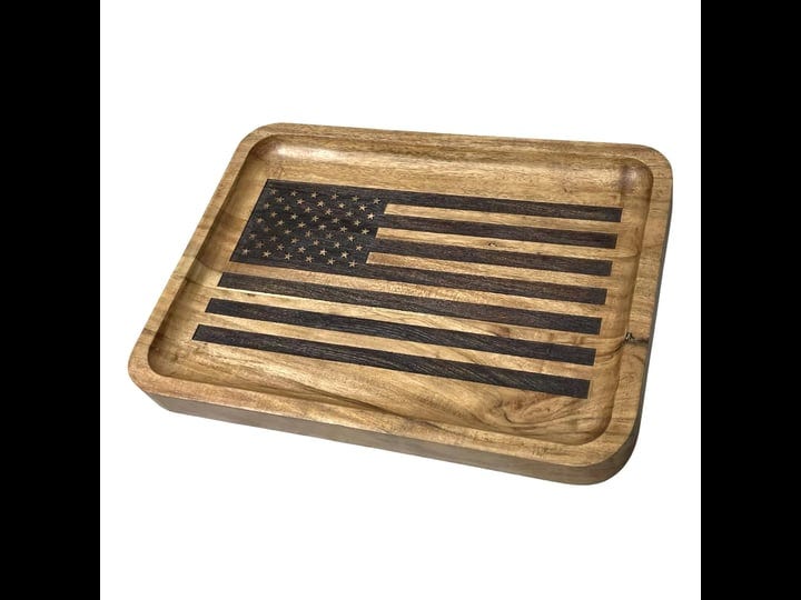 guard-the-line-american-flag-valet-tray-acacia-wood-catch-all-tray-edc-tray-every-day-carry-bedside--1