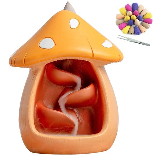 chunche-cute-mushroom-incense-holder-with-60-incense-cones-handmade-waterfall-backflow-incense-burne-1