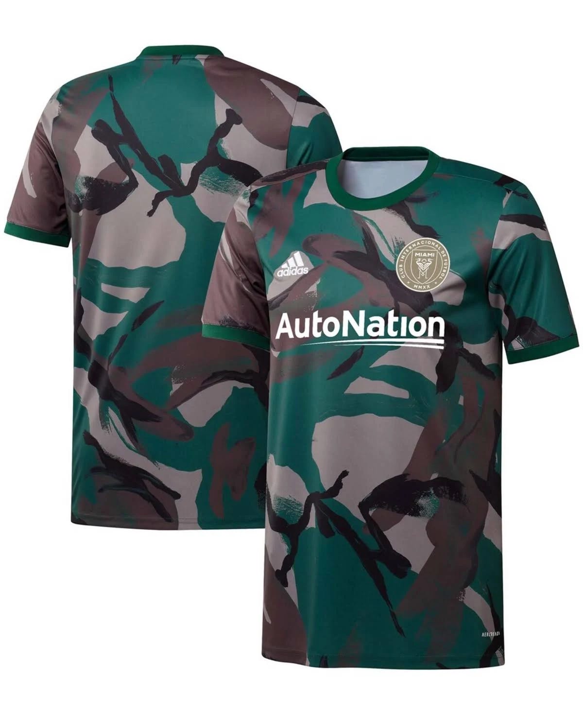 Adidas Inter Miami CF 2021 Pre-Match Performance Camo Top for Men | Image