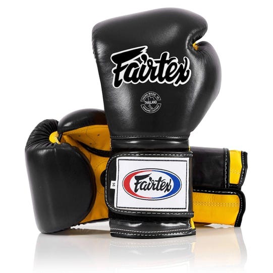 fairtex-muay-thai-boxing-gloves-bgv9-heavy-hitter-mexican-style-black-yellow-blk-piping-16oz-size-17