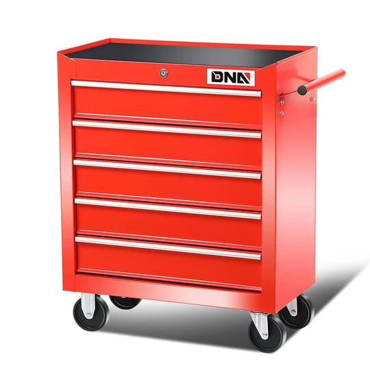 dna-motoring-tools-00263-5-drawer-red-plastic-top-rolling-tool-cabinet-with-keyed-locking-system-1