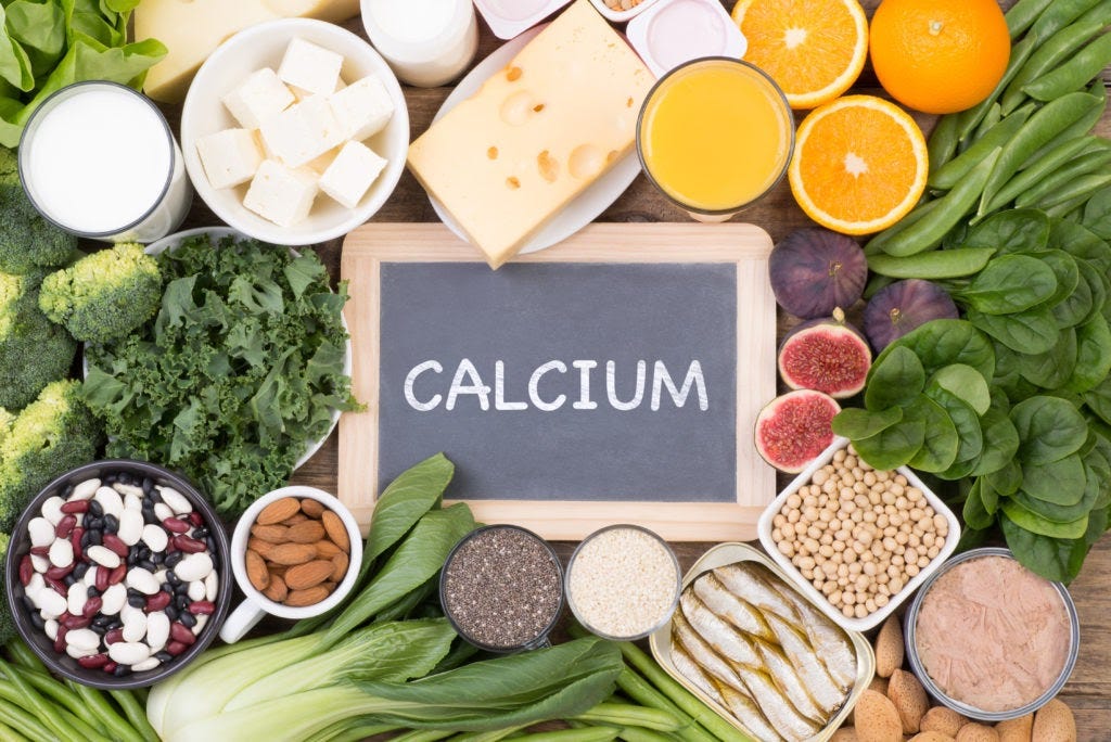 calcium from different food sources beans, greens, nuts