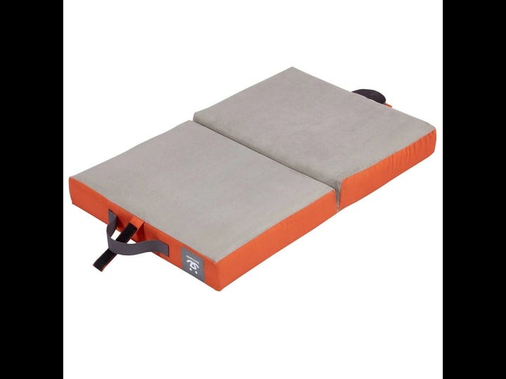 best-friends-foldable-travel-dog-bed-small-medium-gray-and-orange-washable-cover-with-microsuede-top-1
