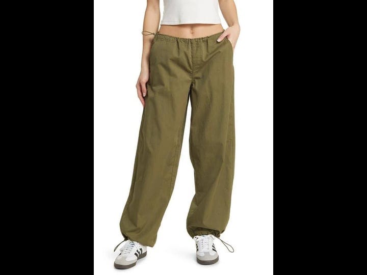 pacsun-womens-green-low-rise-parachute-pants-size-medium-1