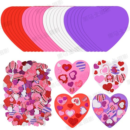 386-pcs-valentines-foam-heart-stickers-kit-includes-370-pcs-glitter-self-adhesive-heart-foam-sticker-1