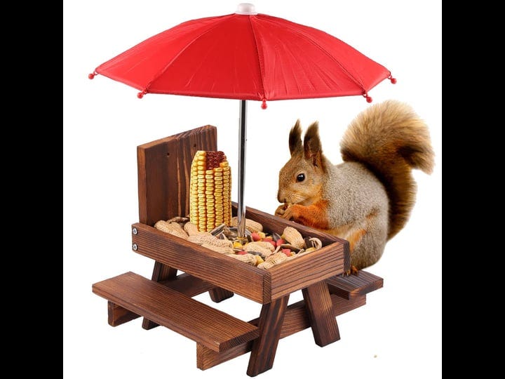 skwirrle-squirrel-feeder-picnic-table-with-umbrella-wooden-squirrel-feeders-for-outside-with-corn-co-1