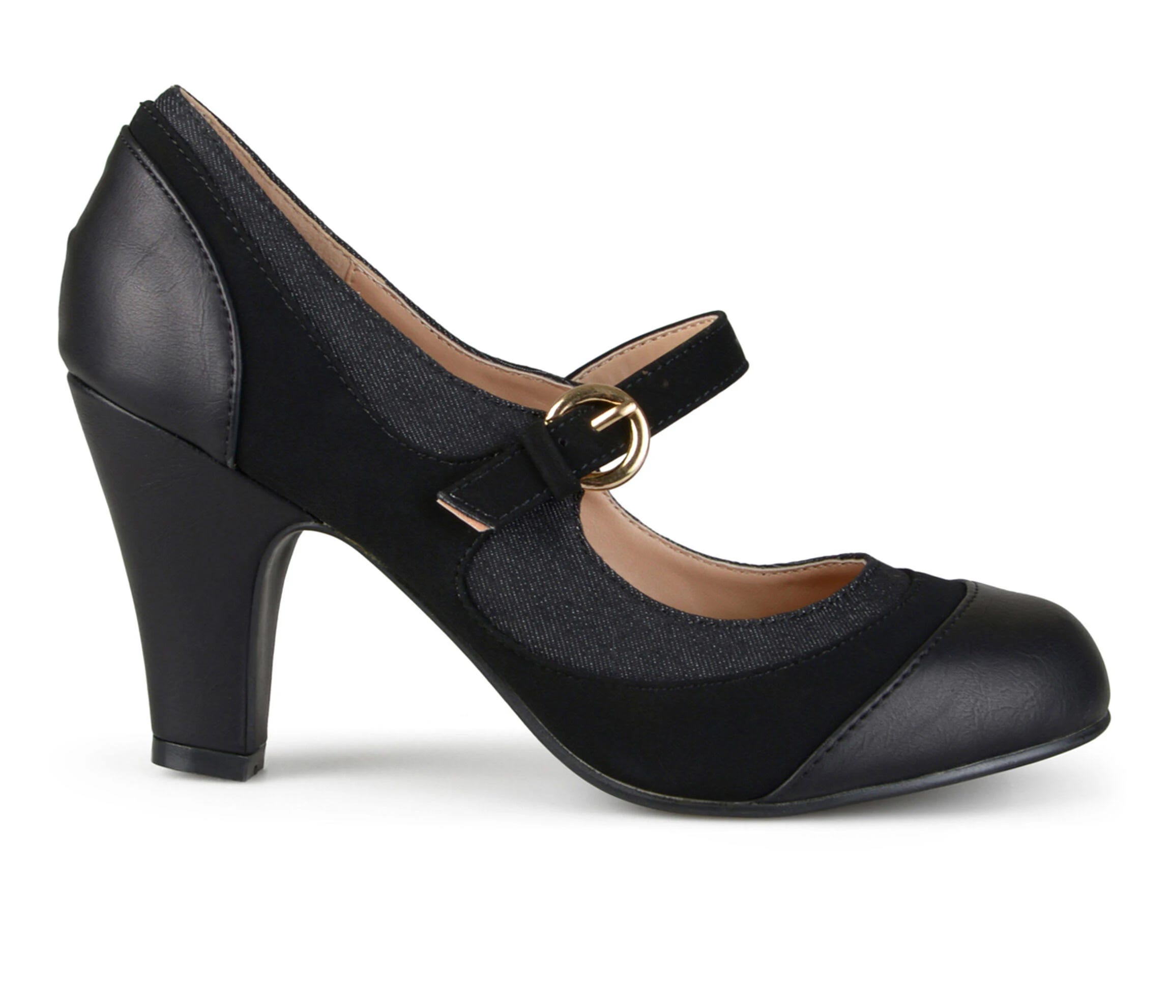 Comfortable Wide Width Mary Jane Pump in Black | Image