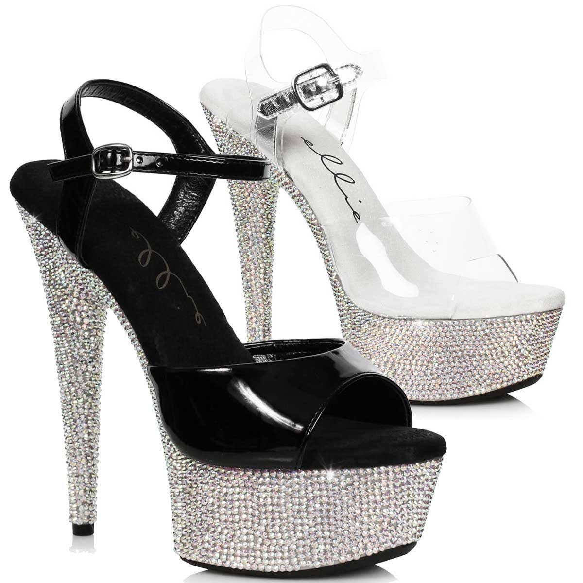 Rhinestone Platform Ankle Strap Sandal | Image