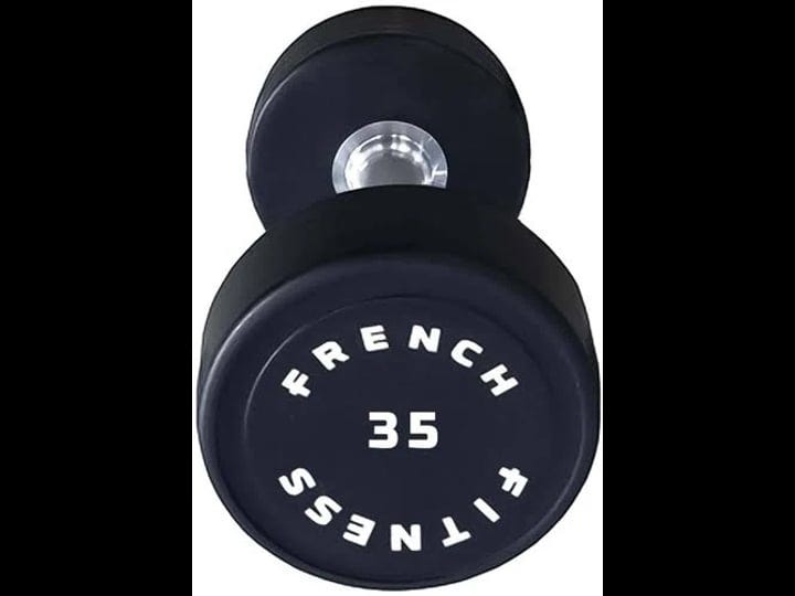 french-fitness-urethane-round-pro-style-dumbbell-35-lbs-single-new-1