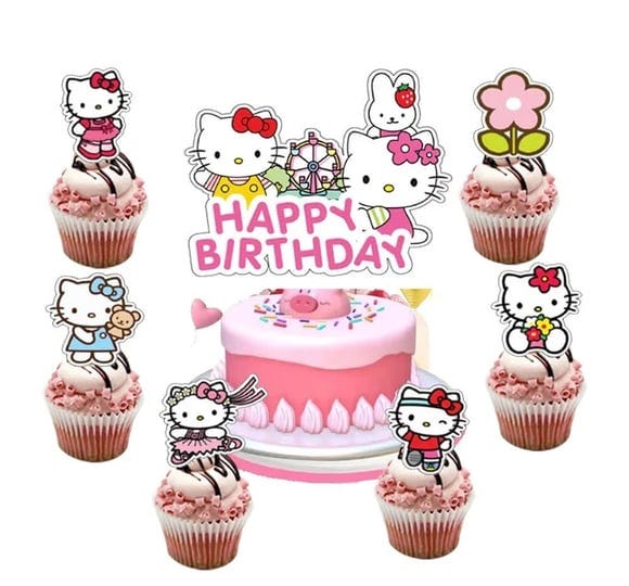 25pcs-hello-kitty-cake-toppers-cupcake-toppers-cake-decorationshello-kitty-birthday-party-supplies-d-1