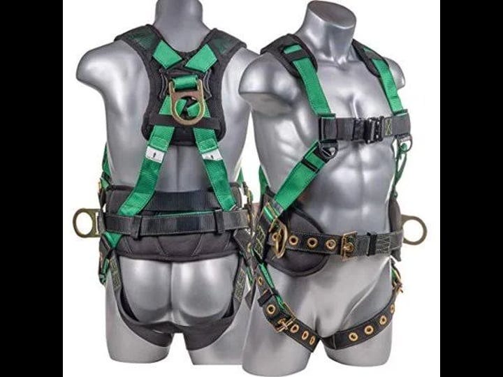 palmer-safety-fall-protection-full-body-5-point-harness-padded-back-support-quick-connect-buckle-gro-1
