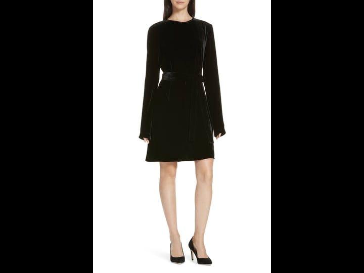 theory-womens-velvet-long-sleeve-party-dress-black-1