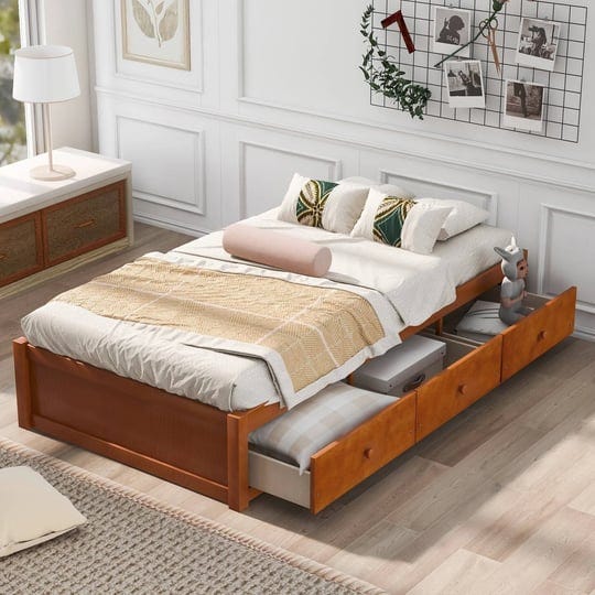 twin-solid-wood-frame-platform-bed-with-3-drawers-oak-chestnut-brown-1