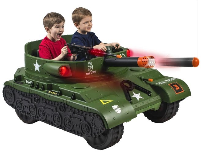 adventure-force-24-volt-thunder-tank-ride-on-with-working-cannon-and-rotating-turret-1