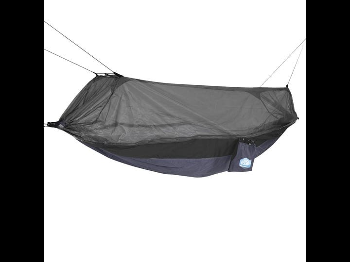 equip-nylon-mosquito-hammock-with-attached-bug-net-1-person-dark-gray-and-black-size-115-inch-l-x-60