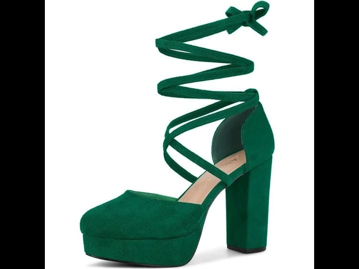 platform-block-heel-lace-up-pumps-sandals-emerald-green-7