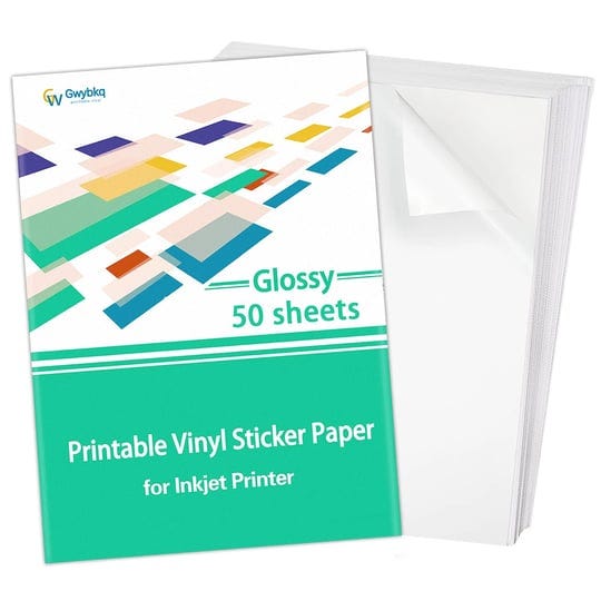 gwybkq-sticker-paper-printable-vinyl-for-inkjet-printer-50-sheets-glossy-white-waterproof-labels-1