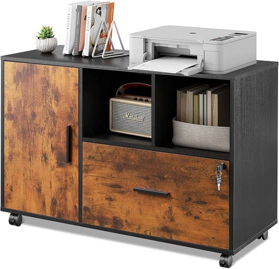 black-rustic-brown-office-file-cabinet-printer-stand-with-1-drawer-devaise-rustic-brown-1