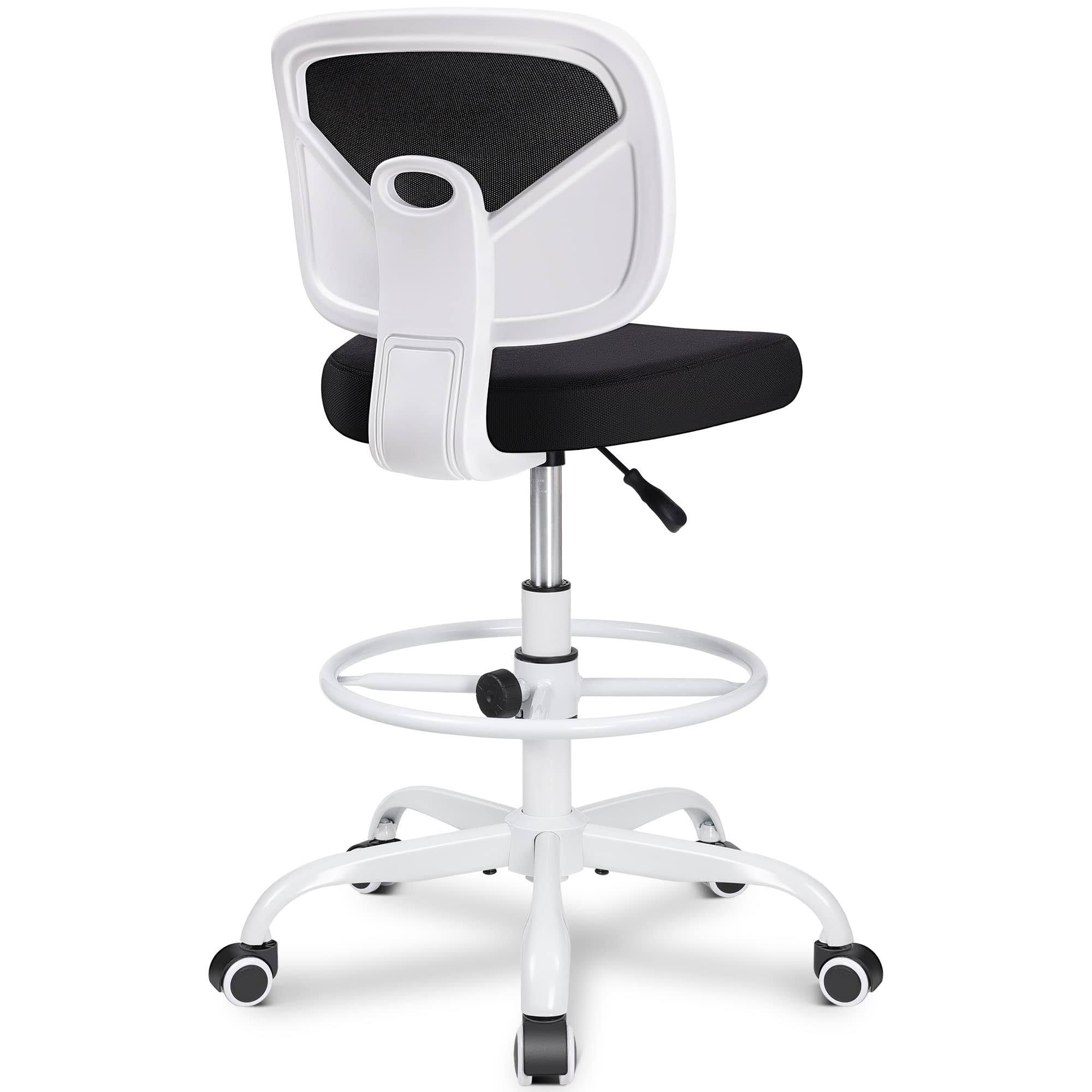 Adjustable Height Standing Desk Chair with Breathable Mesh Backrest | Image