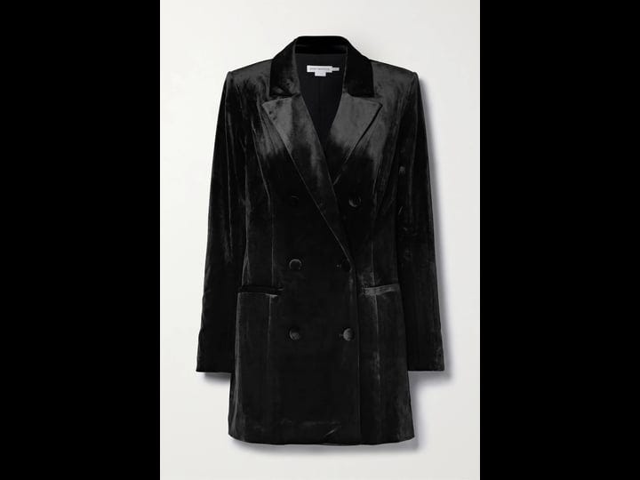 good-american-womens-velvet-executive-blazer-dress-black-size-small-1