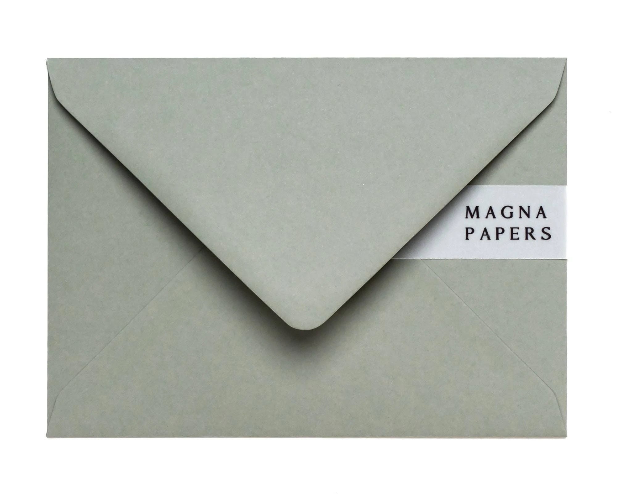 Sage Green 5x7 Invitation Envelopes: Perfect for Weddings, Events & Announcements | Image