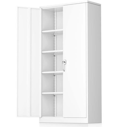 greenvelly-white-metal-storage-cabinet-for-garage-72-steel-locking-cabinet-with-doors-and-4-shelves--1