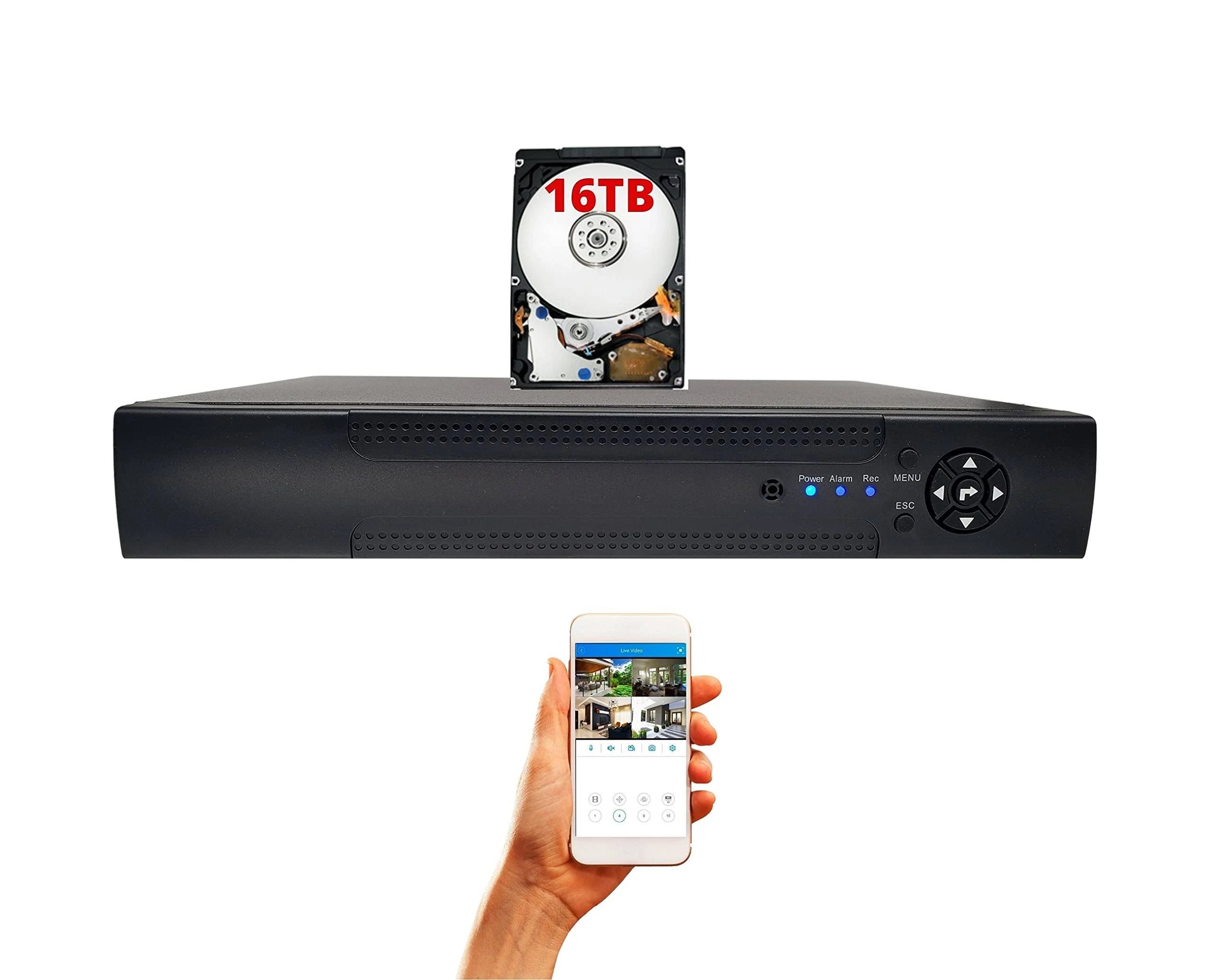 Smart 16TB Hybrid HD DVR Security Camera System | Image