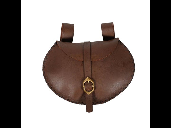 mythrojan-medieval-viking-leather-belt-pouch-larp-renaissance-waist-bag-brown-womens-size-4-9-x-7-3