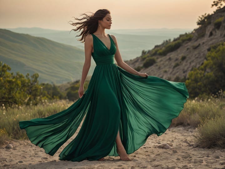 Emerald-Green-Flowy-Dress-5