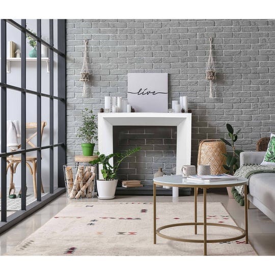 creative-co-op-modern-fireplace-mantel-white-1