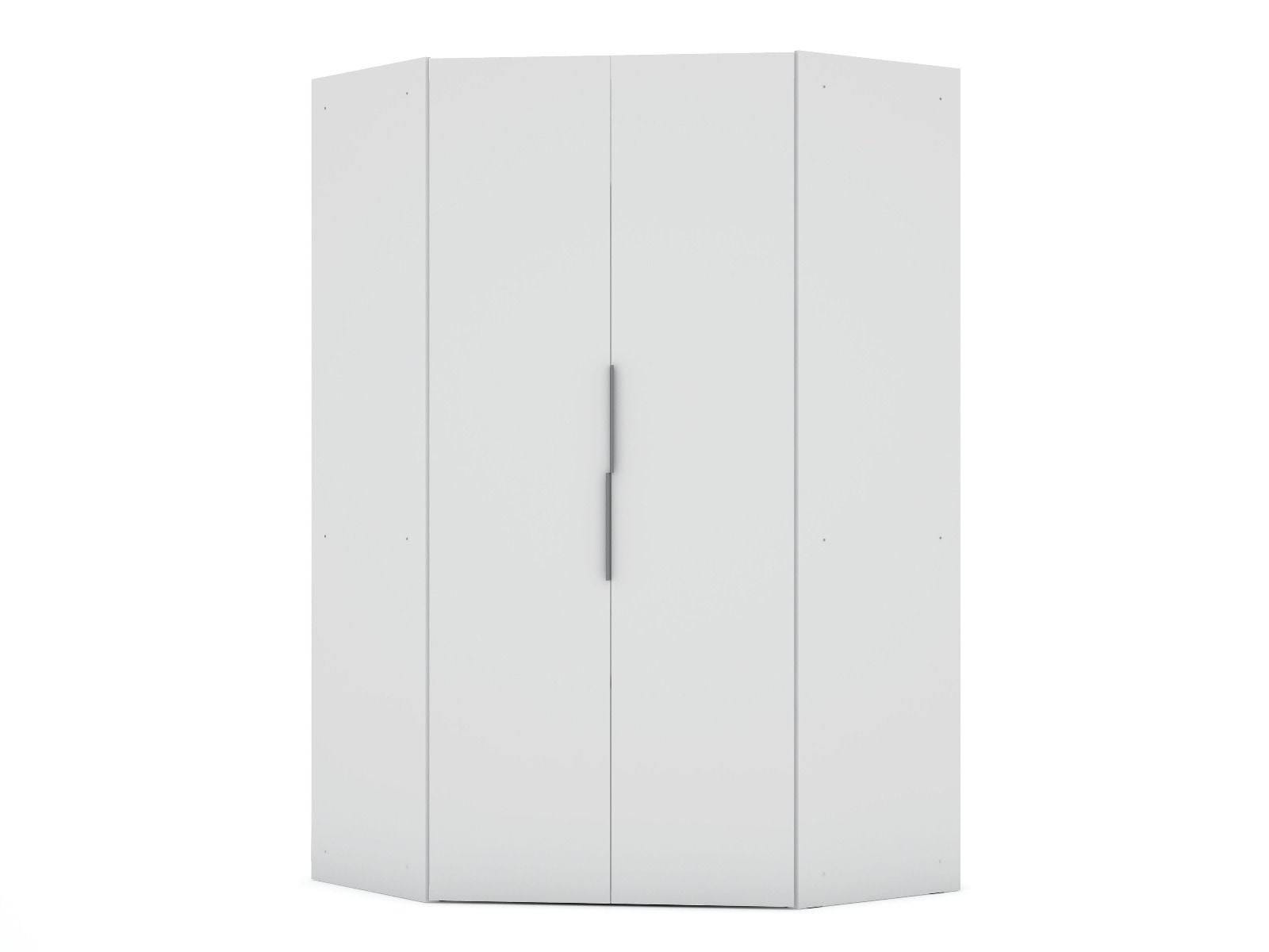 White Corner Wardrobe Closet for Organized Storage | Image