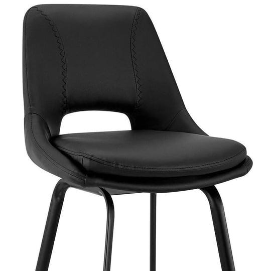 homeroots-30-elegant-black-faux-leather-and-black-metal-armless-swivel-bar-stool-1