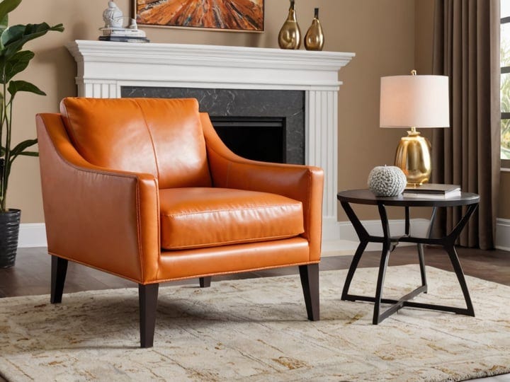 Faux-Leather-Orange-Accent-Chairs-4