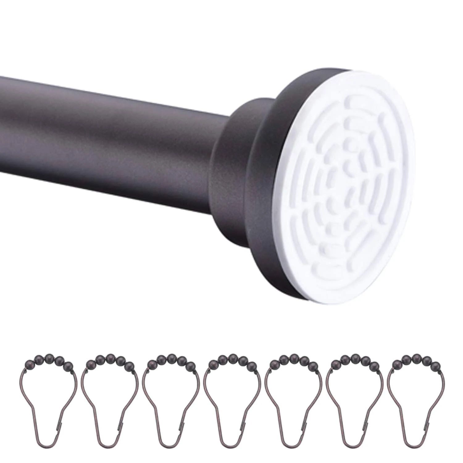 Adjustable Shower Curtain Rod with Oil Rubbed Bronze Finish | Image